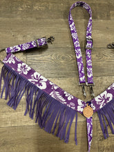 purple Aloha  fringe tack set breast collar nylon horse size