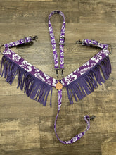 purple Aloha  fringe tack set breast collar nylon horse size