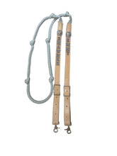 Personalized Barrel Reins leather and paracord , Round with grip knots...You choose color and length