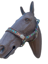 PERSONALIZED horse halter rainbow cheetah