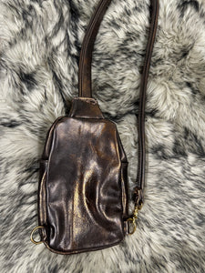 Bronze Leather small sling bag