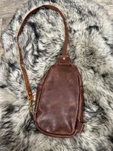 Leather small sling bag