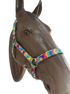 Horse Halter nylon tie dye
