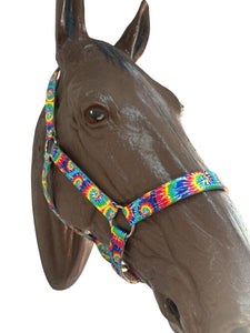 Horse Halter nylon tie dye