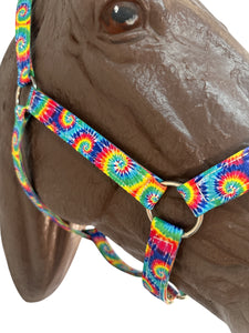 Horse Halter nylon tie dye