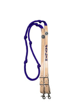 Personalized Barrel Reins leather and paracord , Round with grip knots...You choose color and length