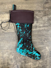 hair on cowhide Christmas stockings.