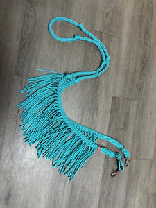 Fringe Barrel Reins turquoise