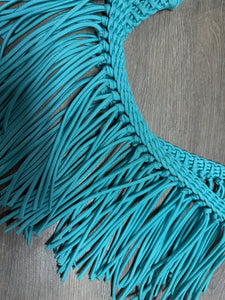 Fringe Barrel Reins turquoise