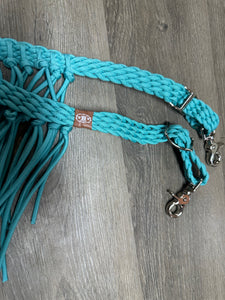 Fringe Barrel Reins turquoise