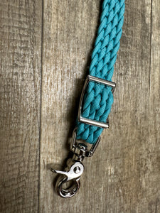 Fancy wither strap in turquoise with rhinestones