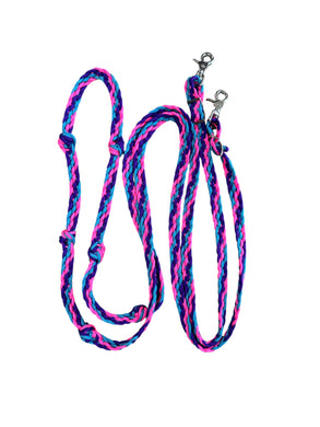 Flat braided Barrel Reins with  grip knots you can choose color and length