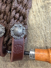 Mule tape horse tack set with breast collar and one ear headstall with conchos and Jeremiah Watt buckles