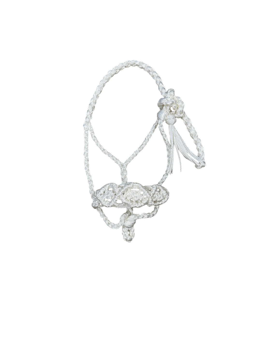 Mule tape Braided horse halter white