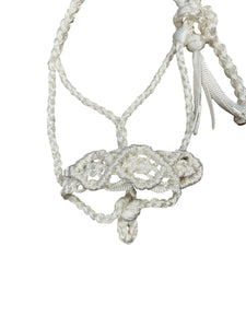 Mule tape Braided horse halter white