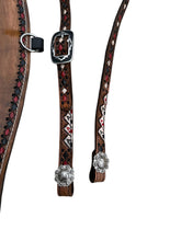 Tripping collar 4 aces with matching headstall.