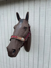 PERSONALIZED burgundy nylon horse halter