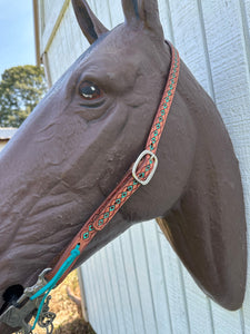 One ear personalized leather bridle