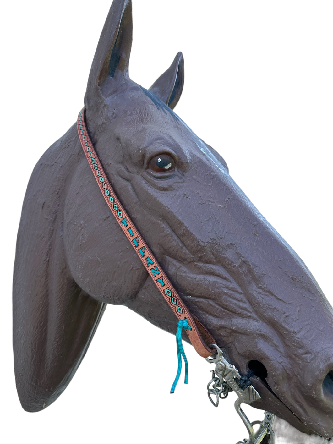 No ear personalized leather bridle