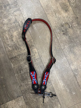 Painted confederate  leather one ear headstall  with conchos  horse size