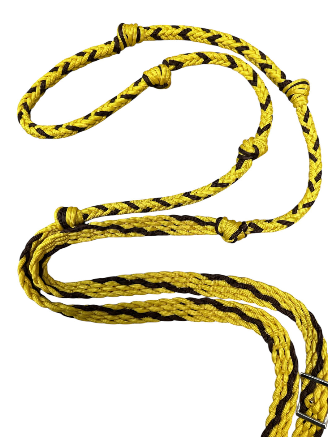 Sale 8’ reins with grip knots yellow and walnut