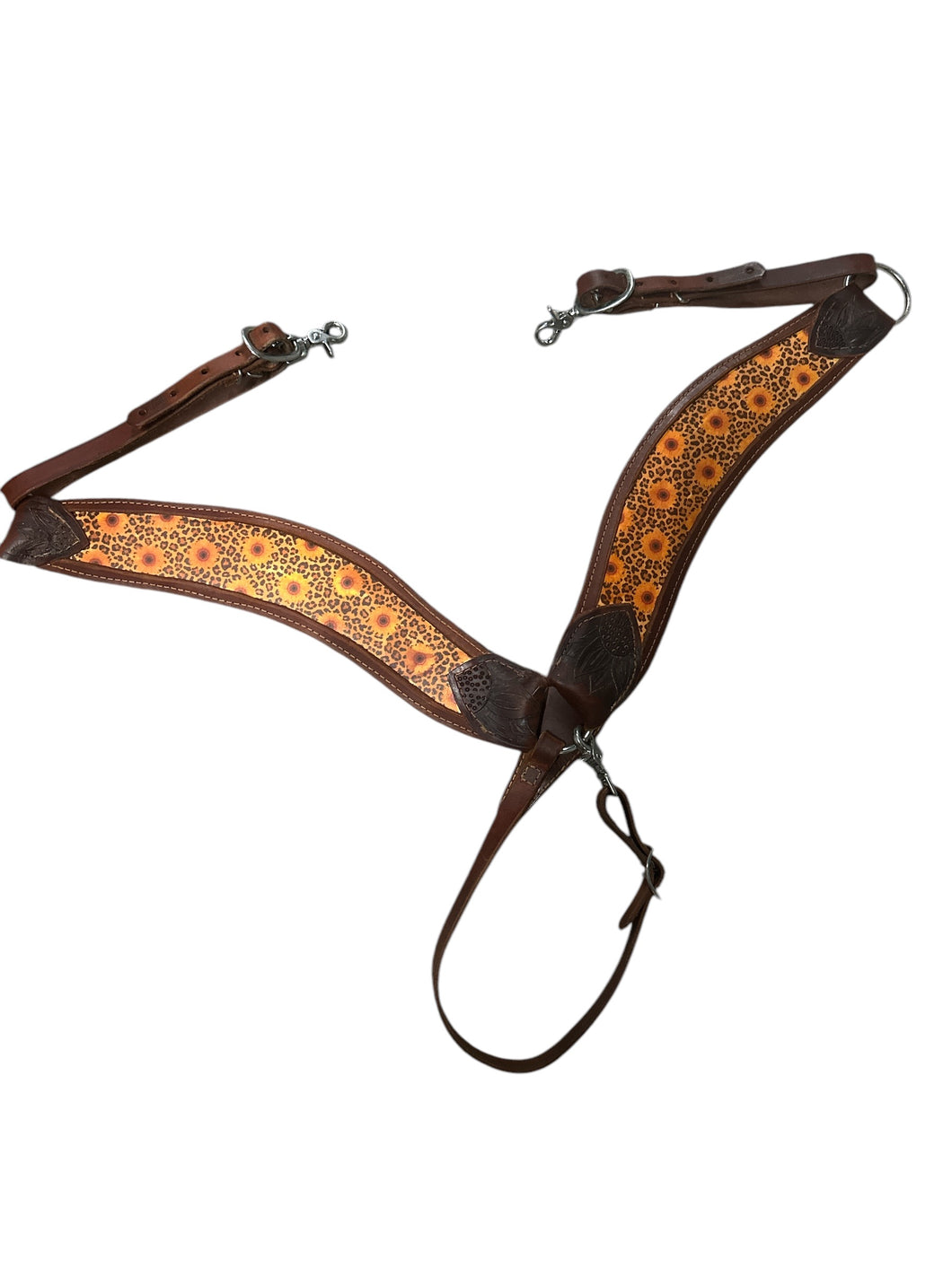 Sale leather  sunflower breast collar