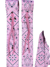 Pink bandana cinch strap set