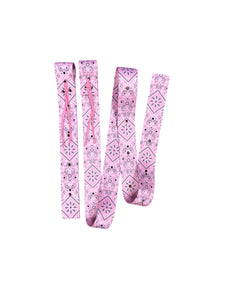 Pink bandana cinch strap set