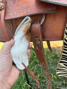 Hoof pick holder cowhide