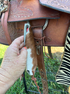 Hoof pick holder cowhide