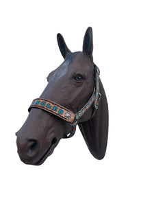 PERSONALIZED western  concho nylon horse halter.