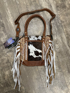 beautiful concealed carry leather tooled fringe western purse