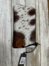 Myra brown and white cowhide womens wallet