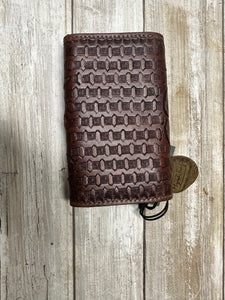 Womens  cross wallet brown leather