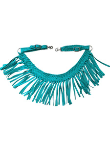 horse breast collar mule tape tripping collar teal