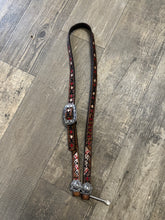 Personalized Four aces Hand painted and tooled  leather Headstall horse size