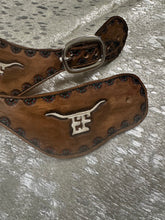 Custom Brand Hand tooled and painted  spur straps.