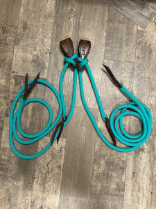 Personalized split reins yacht rope with personalized leather slobber straps...more colors available