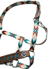 PERSONALIZED aztec print nylon horse halter