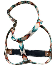 PERSONALIZED aztec print nylon horse halter