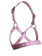 Nylon cow pink bandana halter all sizes