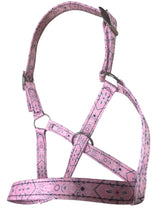 Nylon cow pink bandana halter all sizes