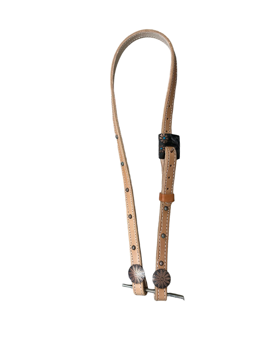 Herman oak leather Headstall horse size