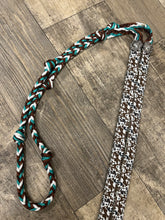 Cow print Barrel Reins, Round with grip knots...You choose color and length