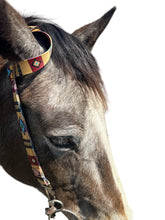 One Ear Headstall tan tribal with quick change clips