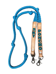 Personalized Barrel Reins leather and paracord , Round with grip knots...You choose color and length