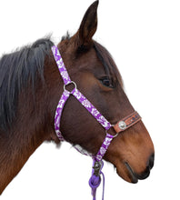 PERSONALIZED purple  nylon horse halter