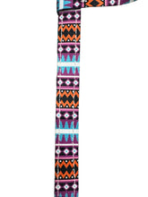 One Ear Headstall  purple tribal print with quick change clips average horse size