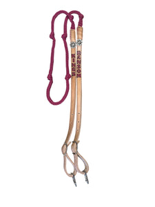 Personalized Barrel Reins leather and paracord , Round with grip knots...You choose color and length