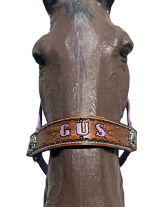 PERSONALIZED horse halter lilac